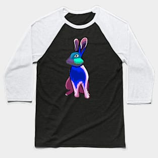 ABSTRACT RAINBOW RABBIT Baseball T-Shirt